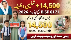Benazir Taleemi Wazaif and BISP Rs14500 Payment 2026 New Update